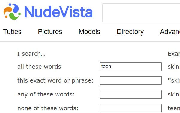 Advanced NudeVista Search