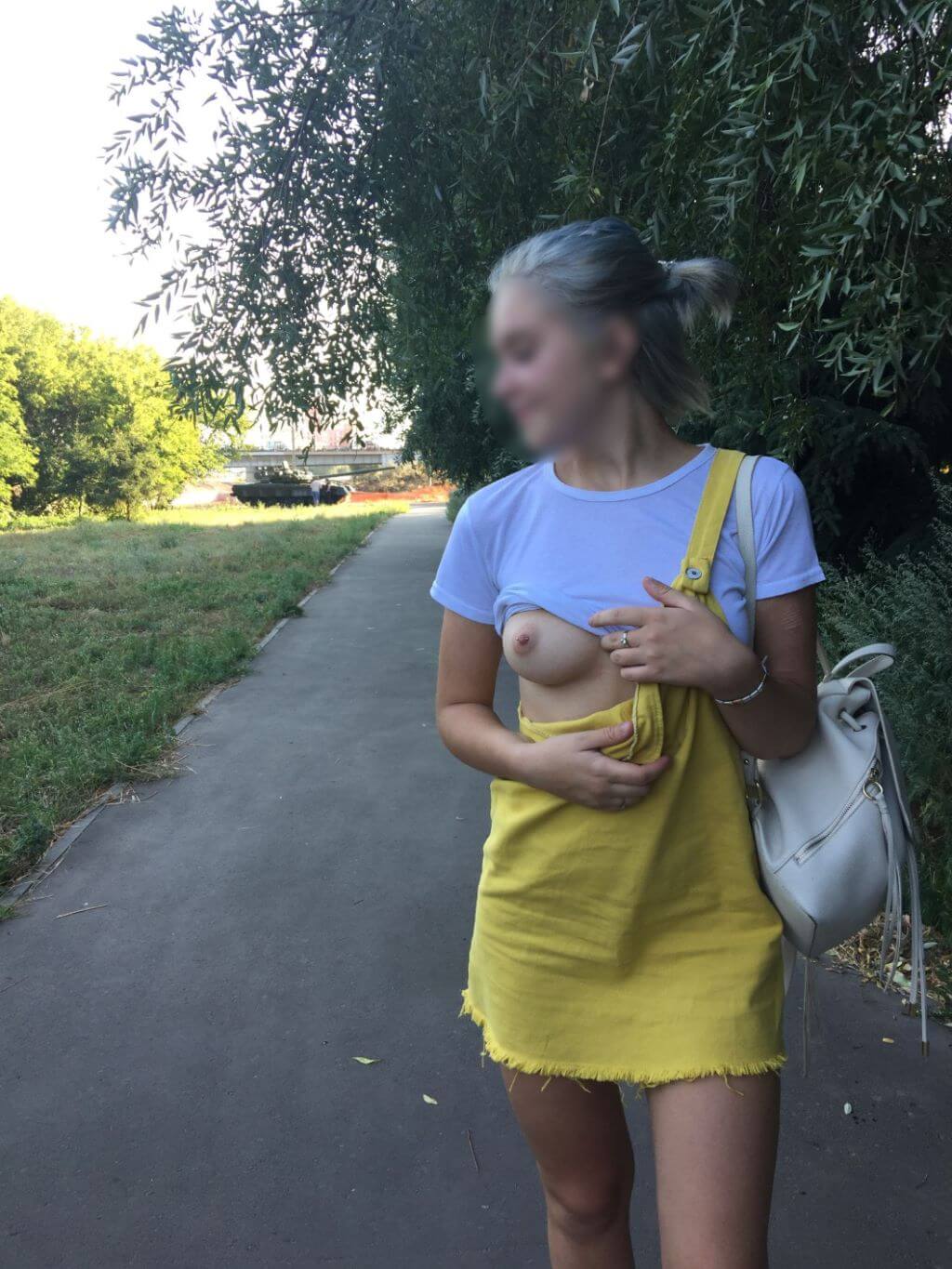 Flashing Tits in Public